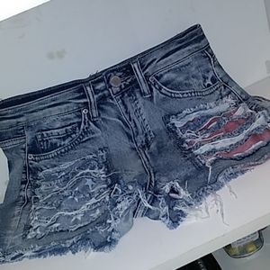 High-waisted fourth of july shorts